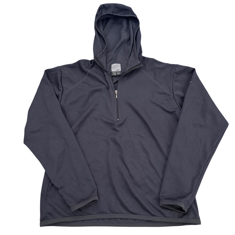 Nike Dri-FIT Womens Small Gray Quarter Zip Hoodie Running Training Top